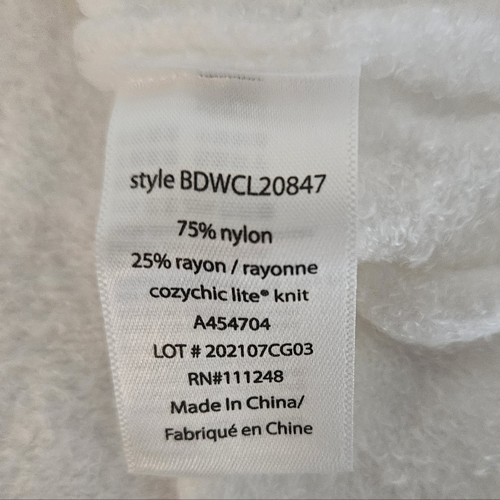 NWT Barefoot Dreams CozyChic Lite Half Zip Rolled Edge Tunic Sea Salt Soft S/M - Picture 12 of 13